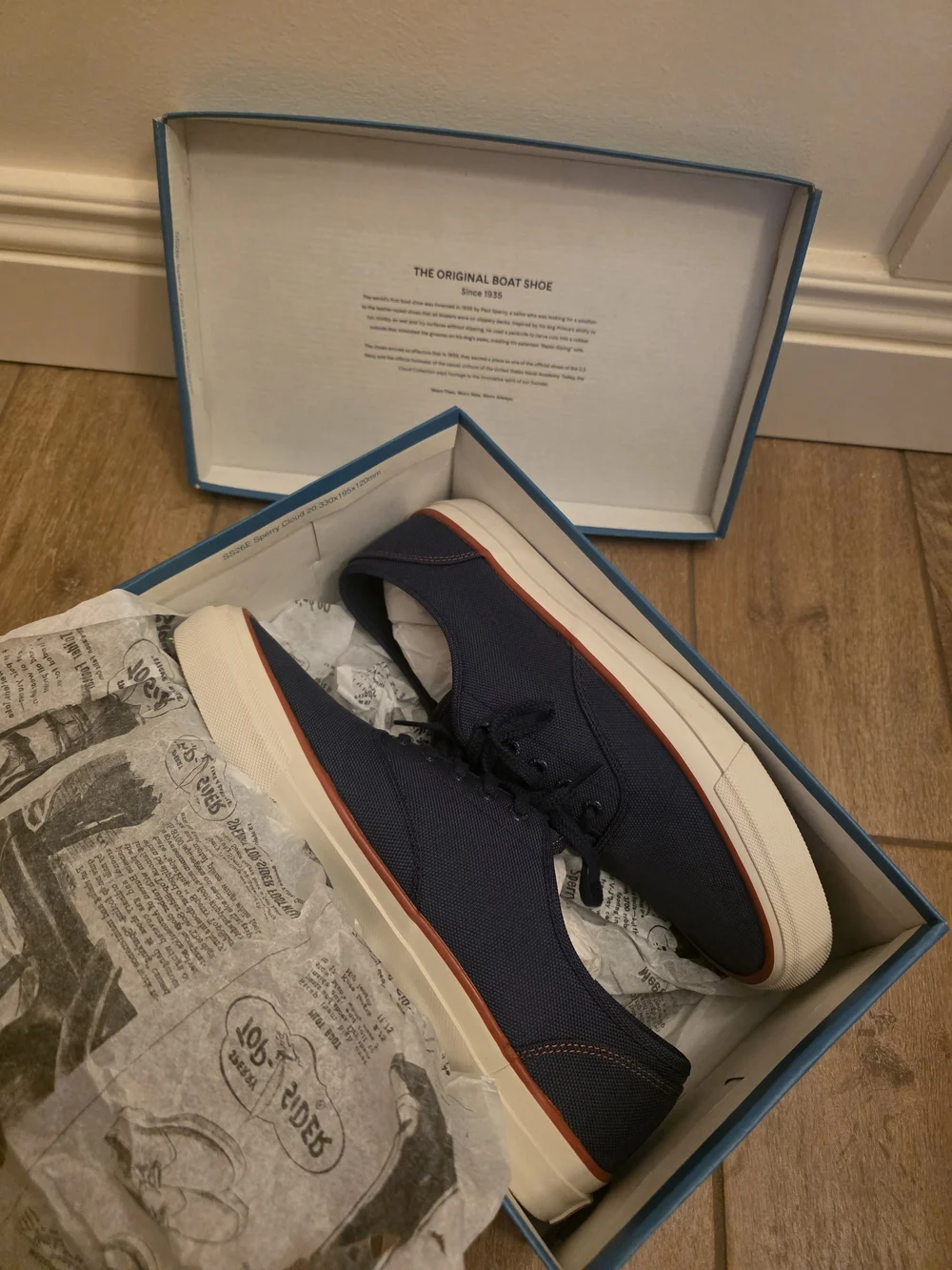 Men's Navy Canvas Boat Shoes - Casual Lace-Up- Size 11